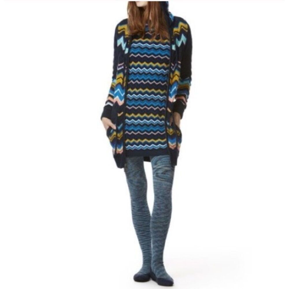 EUC Missoni x Target Zig Zag Short Sleeve Sweater Dress + Tights M